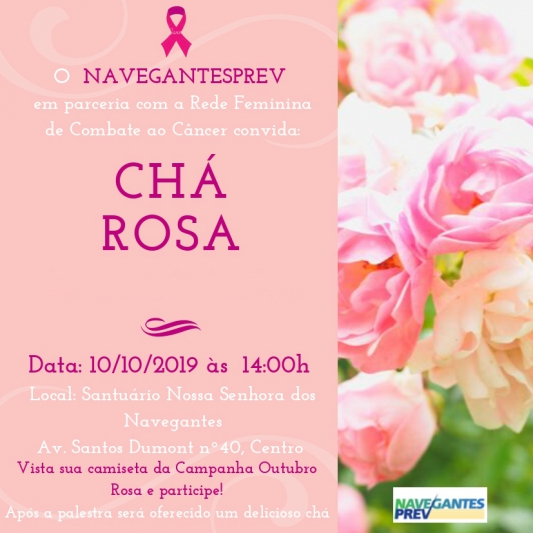 Convite para o Chá Rosa