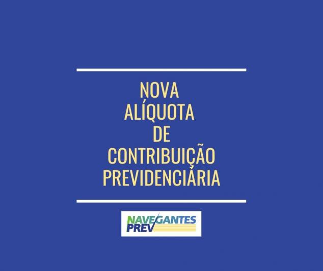 Nova alíquota de contribuição previdênciária 